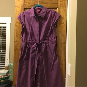 Pretty purple Mossimo shirt dress with tie waist.